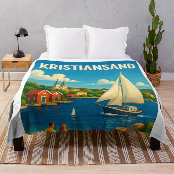 Item preview, Kristiansand Norway Beachfront and Cathedral designed and sold by Aryabek.
