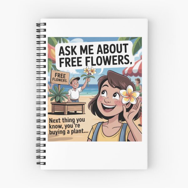 Item preview, Ask Me About Free Flowers designed and sold by Diane Gotti.