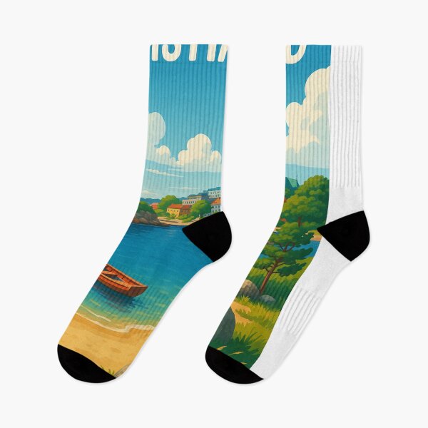 Item preview, Kristiansand Norway Lighthouse and Colorful Town designed and sold by Aryabek.