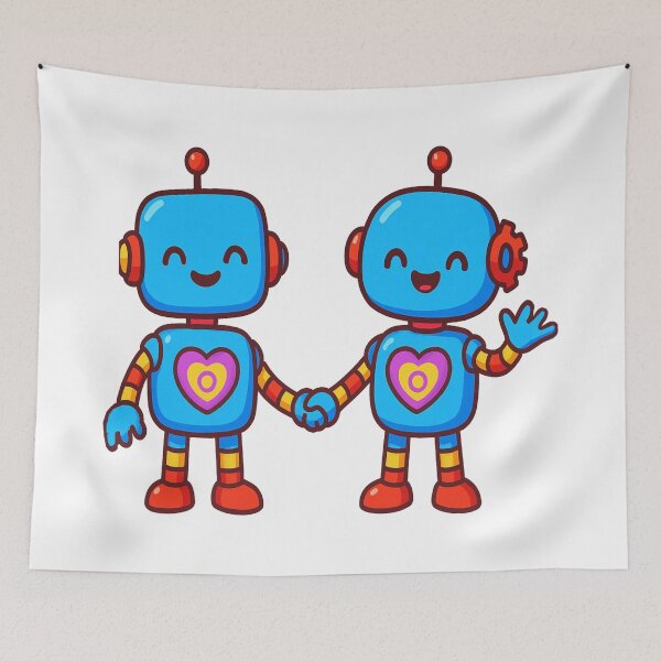 Item preview, Intersex Pride Bots: Heartfelt Unity for Pride Month designed and sold by Rajasekar.
