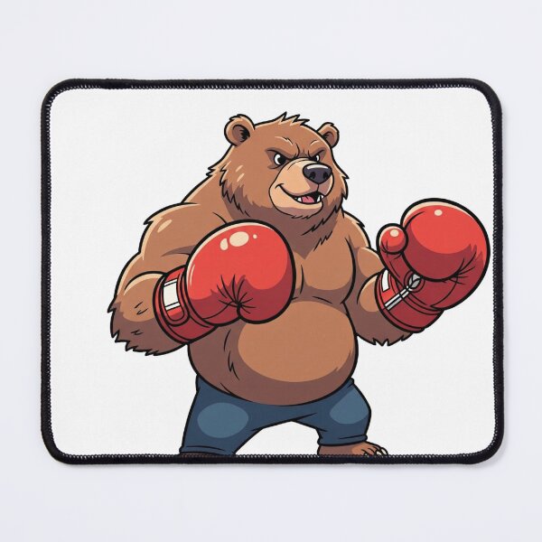 Item preview, Grizzly Punch – Boxing Bear Art designed and sold by GrimeInk.