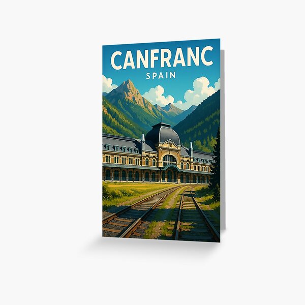 Artikel-Vorschau von Canfranc Spanien Historische Eisenbahn in den Pyrenäen, designt und verkauft von Aryabek.