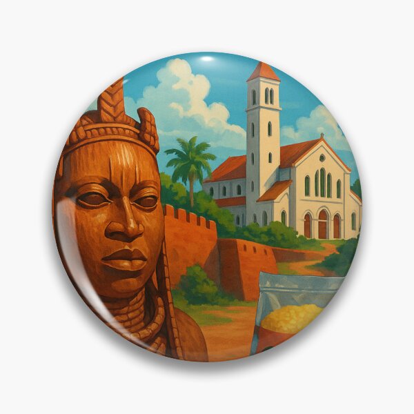 Item preview, Benin City Nigeria Bronze Head and Cathedral designed and sold by Aryabek.