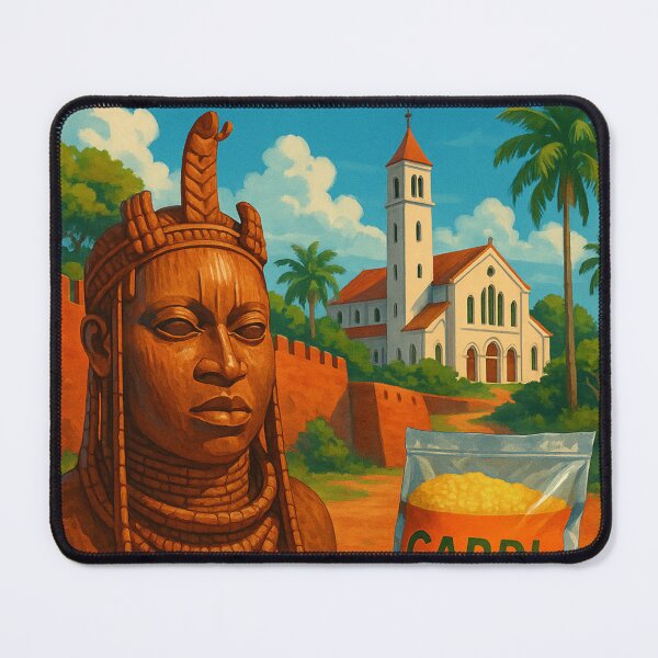 Item preview, Benin City Nigeria Bronze Head and Cathedral designed and sold by Aryabek.