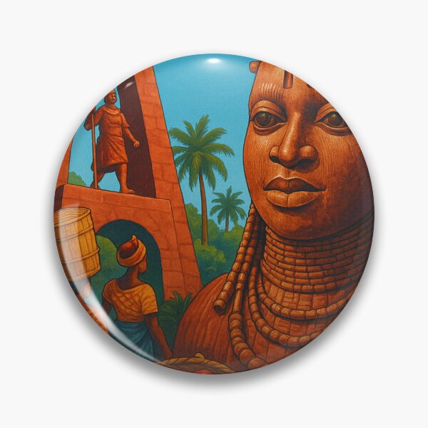 Item preview, Benin City Nigeria Market and Royal Monuments designed and sold by Aryabek.
