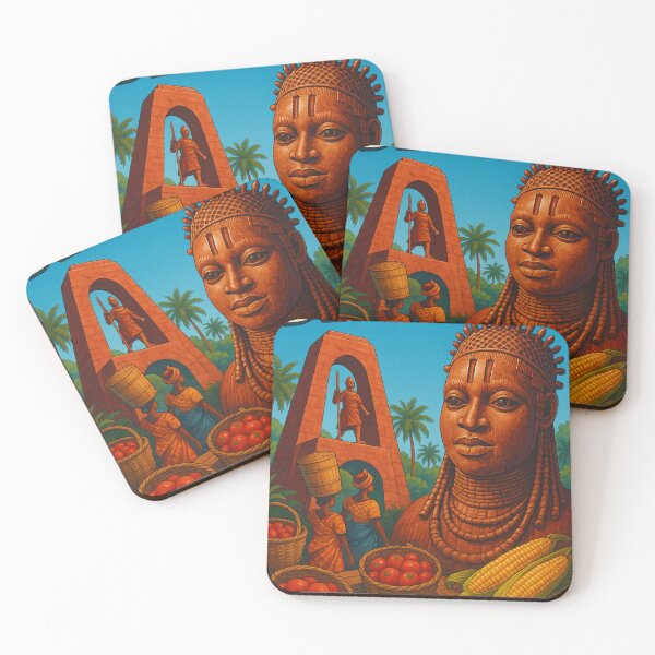 Item preview, Benin City Nigeria Market and Royal Monuments designed and sold by Aryabek.