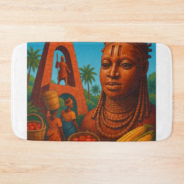 Item preview, Benin City Nigeria Market and Royal Monuments designed and sold by Aryabek.