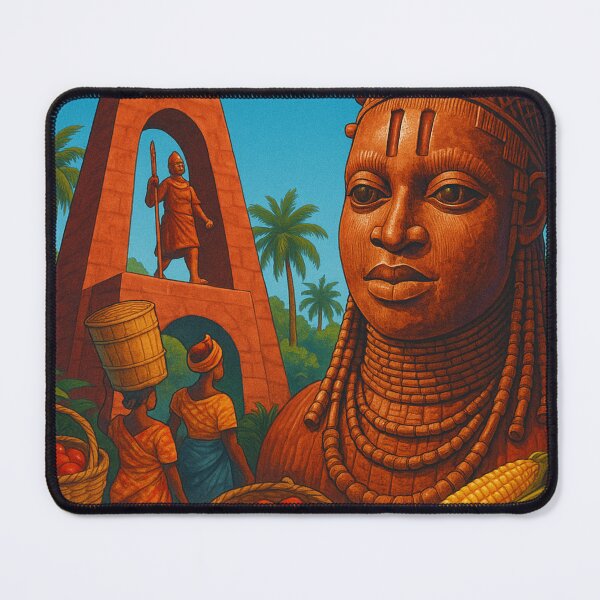 Item preview, Benin City Nigeria Market and Royal Monuments designed and sold by Aryabek.