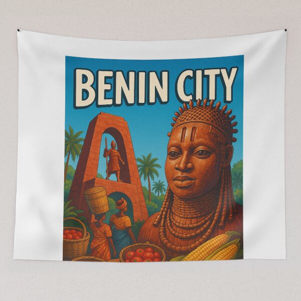 Item preview, Benin City Nigeria Market and Royal Monuments designed and sold by Aryabek.