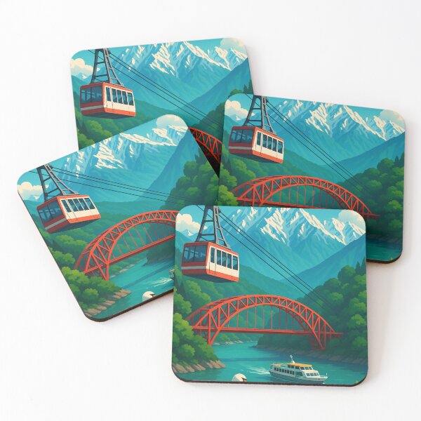 Item preview, Toyama Japan Kurobe Gorge Cable Car and Bridge designed and sold by Aryabek.