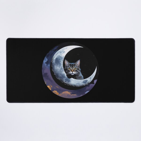 Item preview, Moon Cat – Surreal Celestial Art.Moon.Cat. designed and sold by JAGA-ALIME.