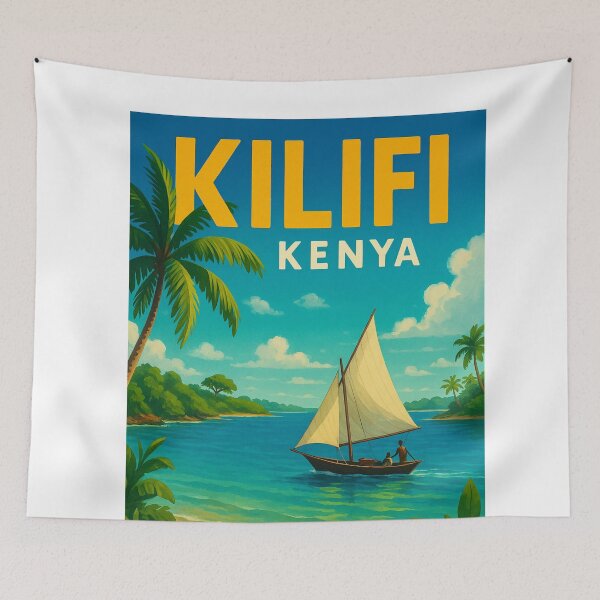 Item preview, Kilifi Kenya Dhow on Indian Ocean Bay designed and sold by Aryabek.