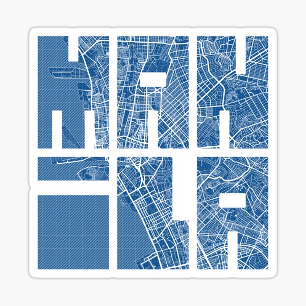 Item preview, Manila City Map of the Philippines - Blueprint designed and sold by deMAP.