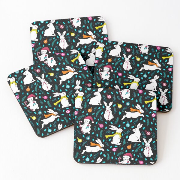Item preview, Christmas rabbit in the winter night designed and sold by colorofmagic.
