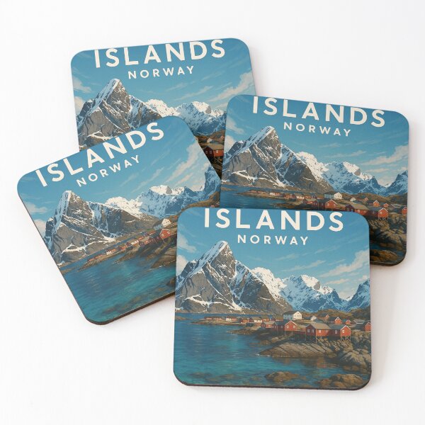 Item preview, Lofoten Islands Norway Coastal Peaks and Cabins designed and sold by Places On Earth.