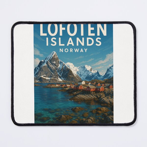 Item preview, Lofoten Islands Norway Coastal Peaks and Cabins designed and sold by Places On Earth.
