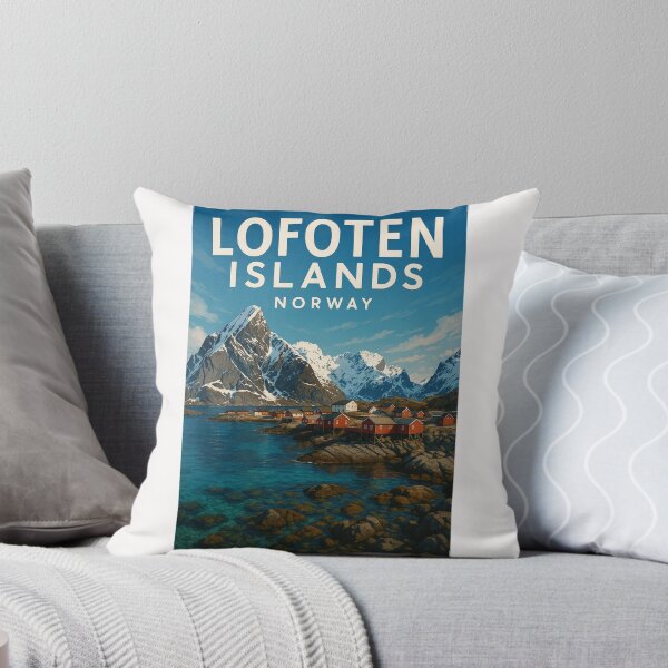 Item preview, Lofoten Islands Norway Coastal Peaks and Cabins designed and sold by Places On Earth.