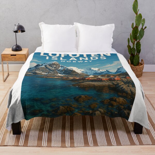 Item preview, Lofoten Islands Norway Coastal Peaks and Cabins designed and sold by Places On Earth.