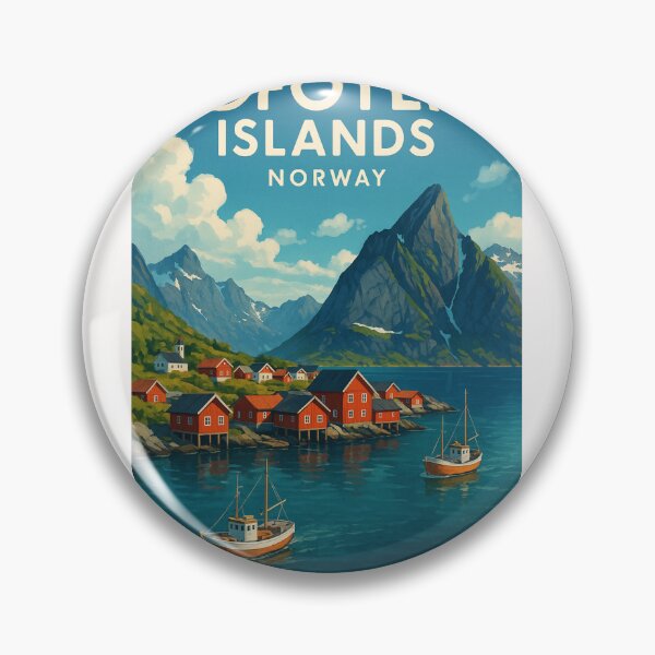 Item preview, Lofoten Islands Norway Fjord Village and Boats designed and sold by Places On Earth.