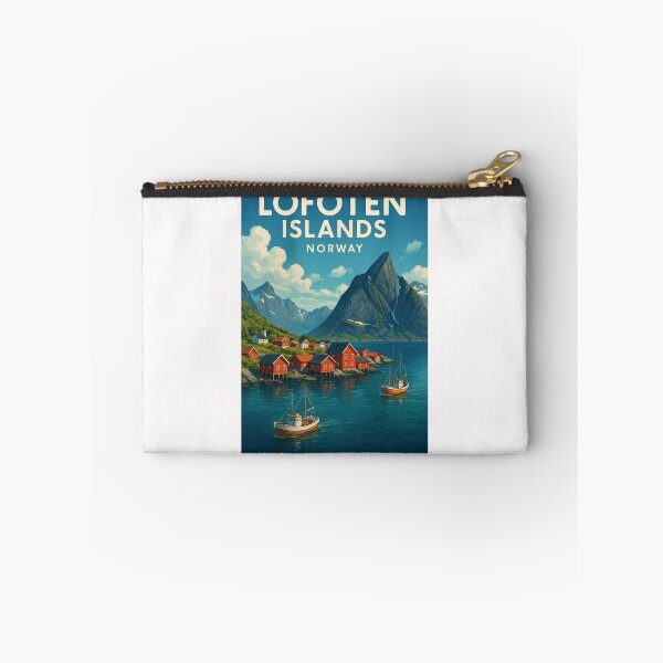 Item preview, Lofoten Islands Norway Fjord Village and Boats designed and sold by Places On Earth.
