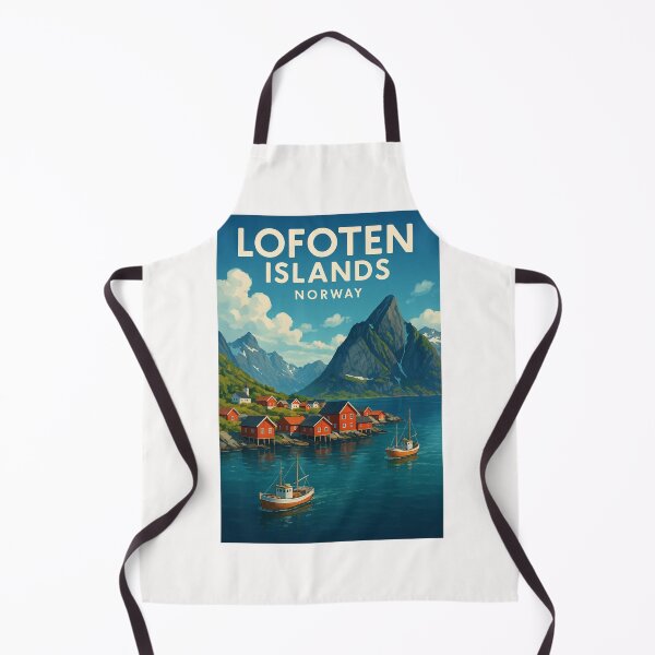 Item preview, Lofoten Islands Norway Fjord Village and Boats designed and sold by Places On Earth.