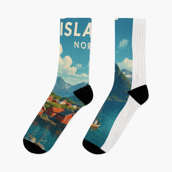 Item preview, Lofoten Islands Norway Fjord Village and Boats designed and sold by Places On Earth.