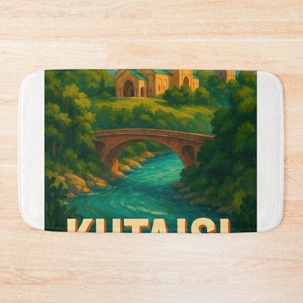Item preview, Kutaisi Georgia Bagrati Cathedral and River designed and sold by Places On Earth.
