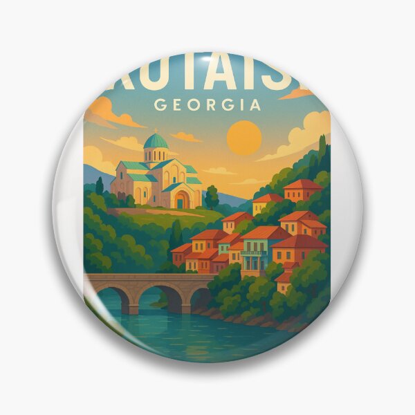 Item preview, Kutaisi Georgia Hillside Town and Bagrati Cathedral designed and sold by Places On Earth.