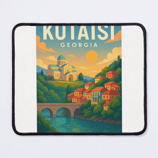 Item preview, Kutaisi Georgia Hillside Town and Bagrati Cathedral designed and sold by Places On Earth.