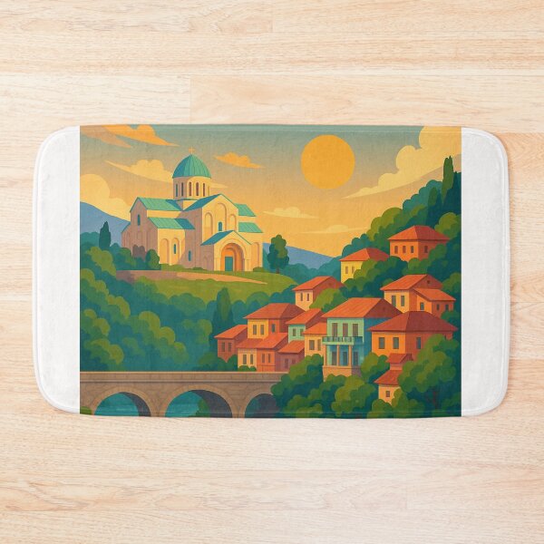 Item preview, Kutaisi Georgia Hillside Town and Bagrati Cathedral designed and sold by Places On Earth.