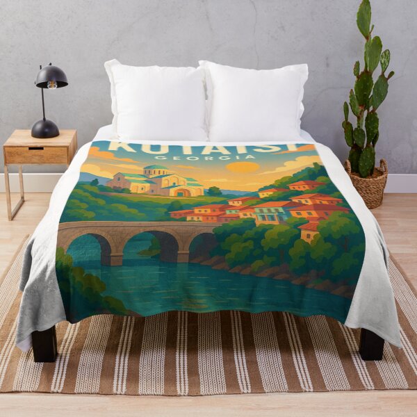 Item preview, Kutaisi Georgia Hillside Town and Bagrati Cathedral designed and sold by Places On Earth.