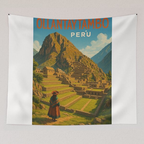 Item preview, Ollantaytambo Peru Sacred Valley Terraces designed and sold by Places On Earth.