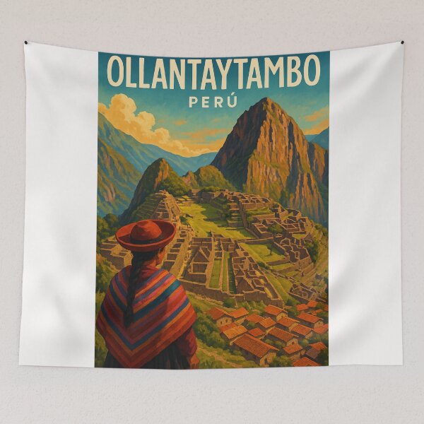 Item preview, Ollantaytambo Peru Inca Ruins and Mountain Views designed and sold by Places On Earth.