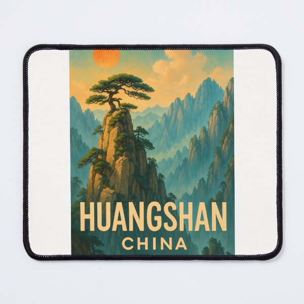 Item preview, Huangshan China Pine Peaks and Sunset designed and sold by Places On Earth.
