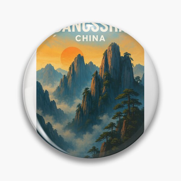 Item preview, Huangshan China Misty Mountains and Pines designed and sold by Places On Earth.