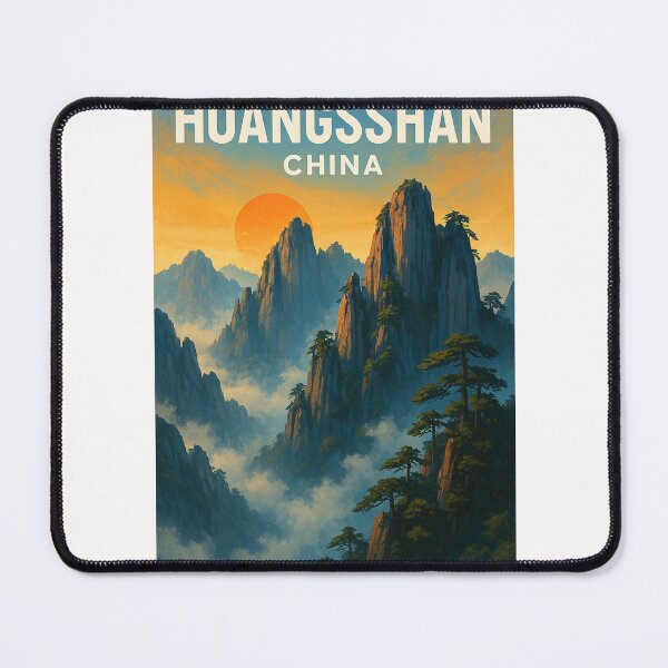 Item preview, Huangshan China Misty Mountains and Pines designed and sold by Places On Earth.