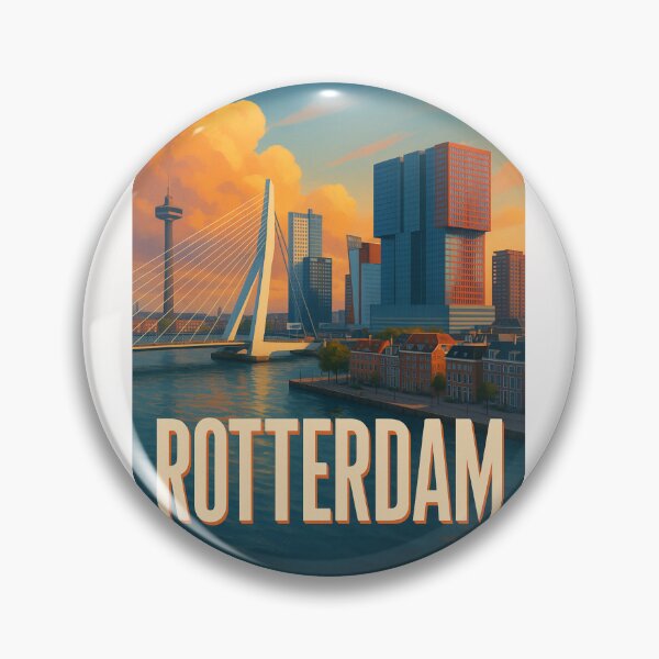 Item preview, Rotterdam Netherlands Sunset Over Skyline designed and sold by Places On Earth.