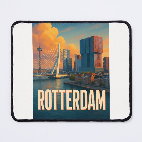 Item preview, Rotterdam Netherlands Sunset Over Skyline designed and sold by Places On Earth.