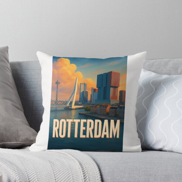 Item preview, Rotterdam Netherlands Sunset Over Skyline designed and sold by Places On Earth.