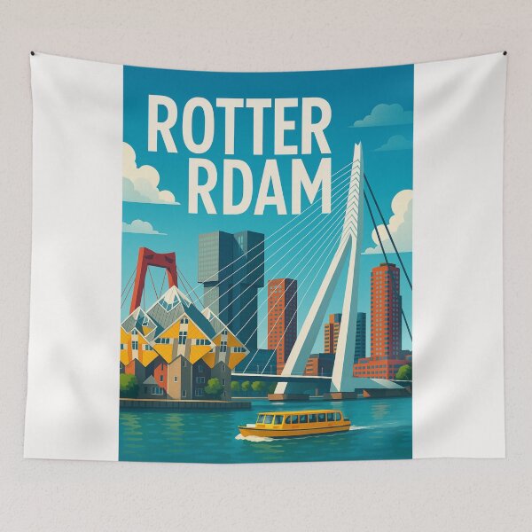 Item preview, Rotterdam Netherlands Cube Houses and Bridges designed and sold by Places On Earth.