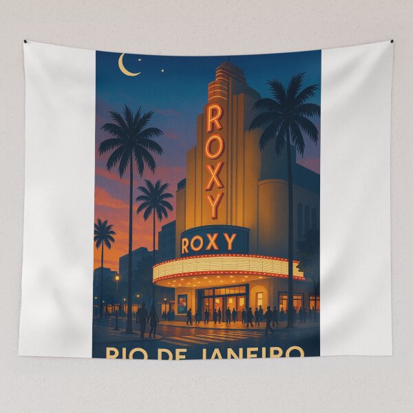 Item preview, Roxy Cinema Rio de Janeiro Brazil at Night designed and sold by Places On Earth.
