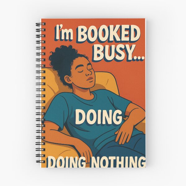 Item preview, Booked and Busy Doing Nothing Retro Poster designed and sold by Places On Earth.
