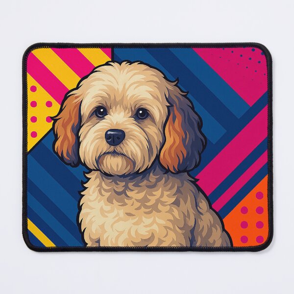 Item preview, Cavapoo Dog Portrait Vibrant Pop Art Style designed and sold by kakarikihill.
