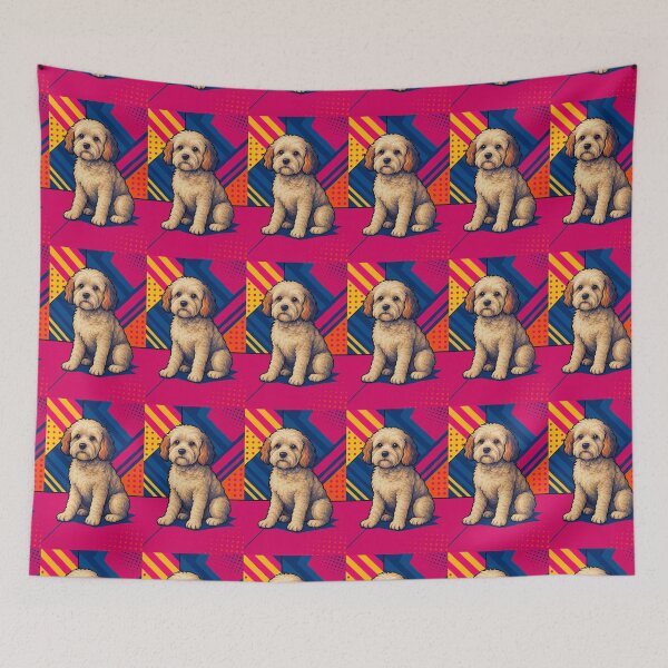 Item preview, Cavapoo Dog Portrait Vibrant Pop Art Style designed and sold by kakarikihill.