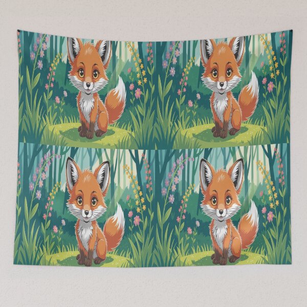 Item preview, Game style adorable orange baby fox designed and sold by SilentSpirits.
