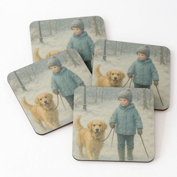 Item preview, Boy with dog wall art designed and sold by a2zbuyshop.