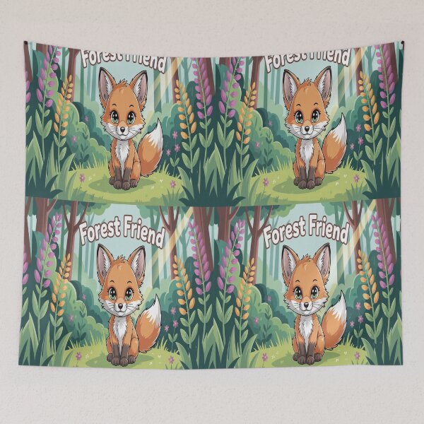 Item preview, Game style 'Forest Friend' adorable orange baby fox designed and sold by SilentSpirits.