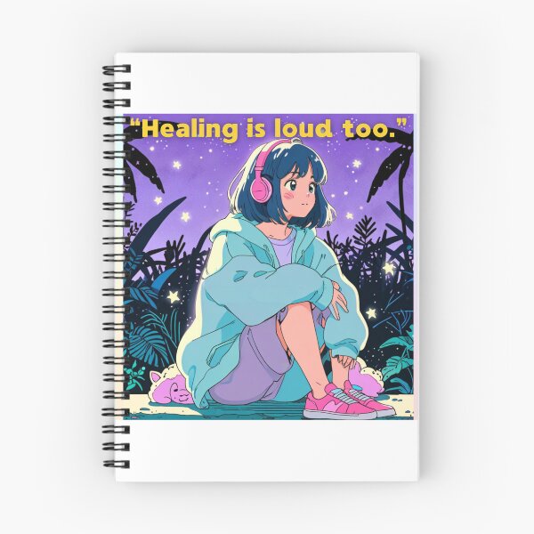 Item preview, Healing Is Loud Too – Dreamy Anime Girl Emotional Aesthetic Design designed and sold by KomoFrames.
