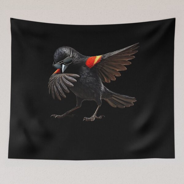 Item preview, Dabbing Red-winged Blackbird Bird Watcher Lover Birding designed and sold by Kimberley King Art  King Art.