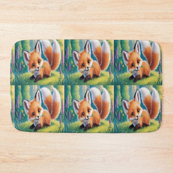 Item preview, Game style baby fox with flower in mouth designed and sold by SilentSpirits.